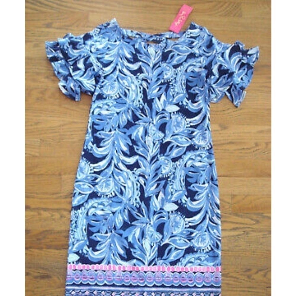 Lilly Pulitzer Dianna Dress in High Tide Navy, XXS - Picture 8 of 14